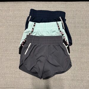 Kids Athletic Shorts - Navy, Mint, and Gray